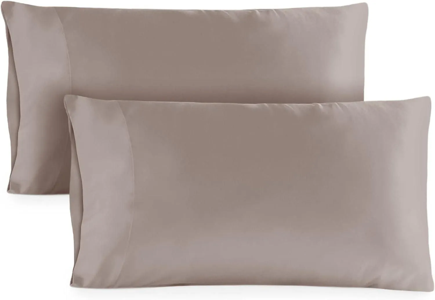 Product image for Queen Size Pillowcases 2 Pack, 20x30 Inch, 100% Viscose Bamboo, Silky Soft, Sand