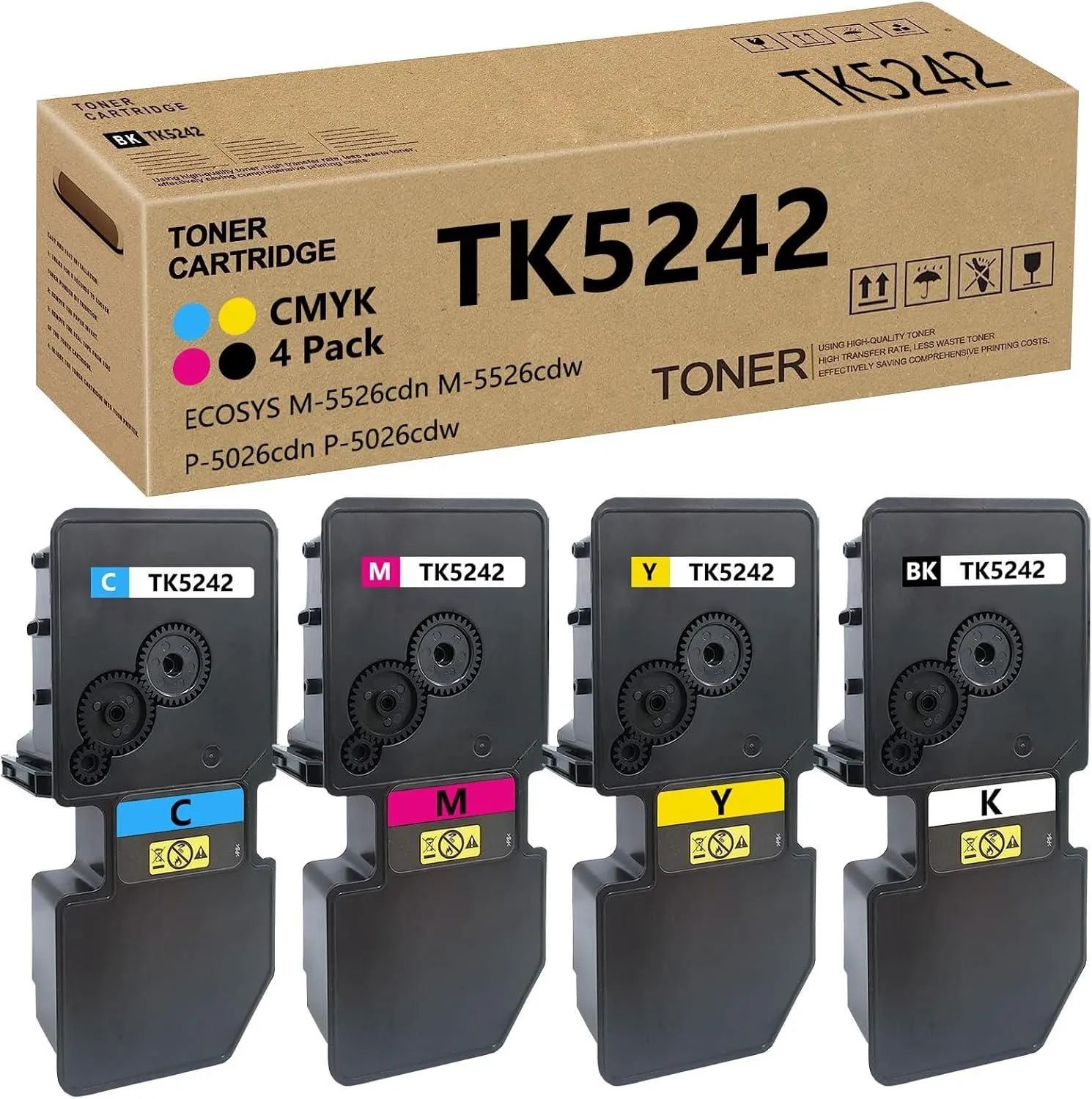 Product image for Toner Cartridge Replacement Kyocera TK-5242K 1T02R70US0 ECOSYS P5026cdn M5526cdw - brand-new
