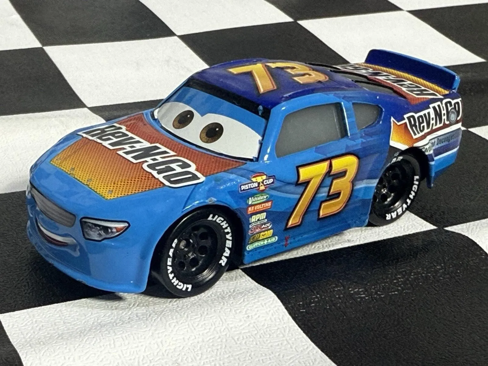 Product image for Disney Pixar Cars 3 - STOCK CAR REV N GO RACER - 1:55 Scale Diecast