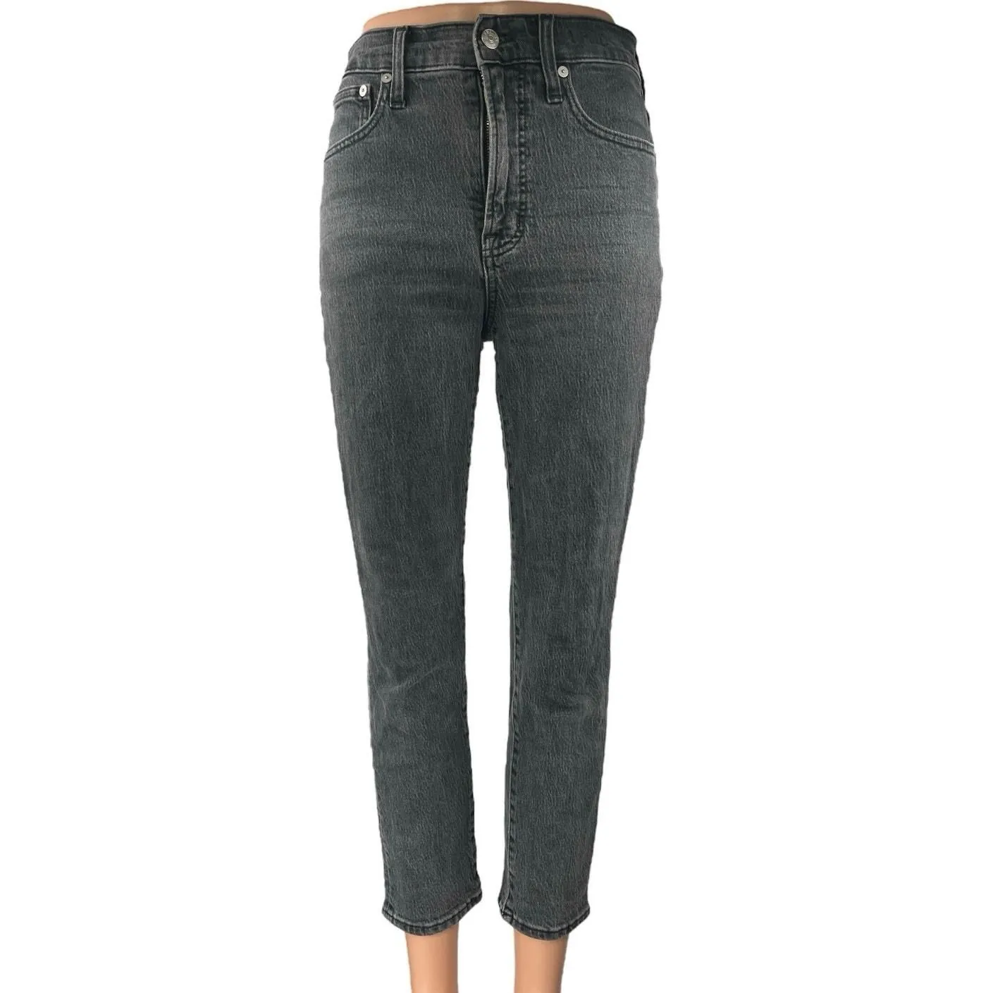 Product image for Madewell The Perfect Vintage Black High Waisted Tapered Mom Denim Jeans Size 25 - Bottoms - pre-owned---good - Madewell