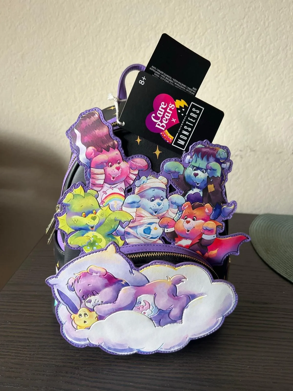 Product image for Care Bears x Universal Monsters Bedtime Bear Loungefly Mini Backpack Halloween