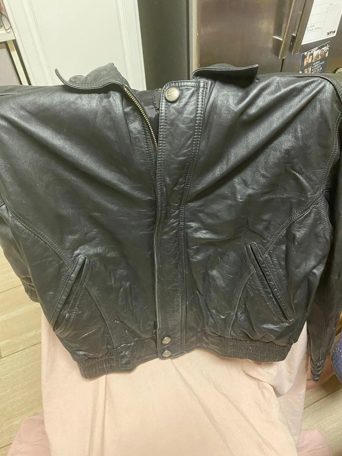 Product image for Vtg Y2k Wilsons Leather Bomber Biker Jacket Mens Size Large BikerWear Bikercore - pre-owned---good - Wilsons