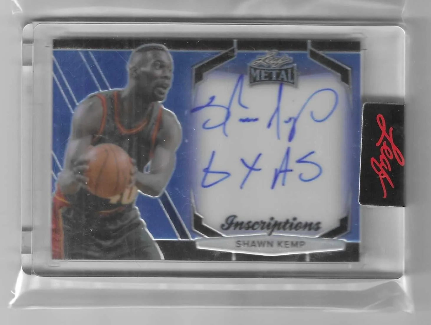 Product image for Shawn Kemp 2024 Leaf Metal Inscriptions Auto #17/100 - Basketball - Inscriptions - Leaf - Shawn Kemp - Yes