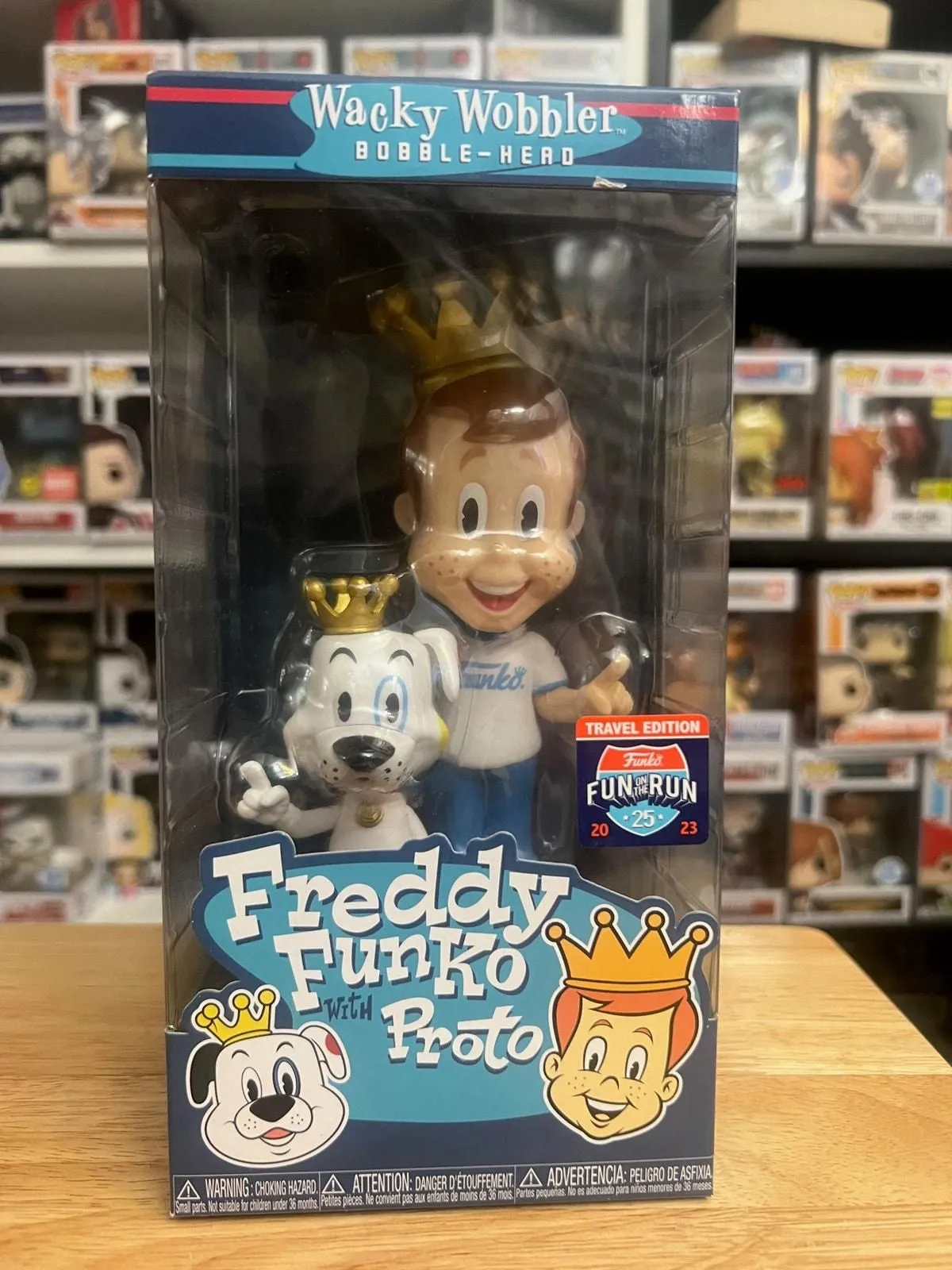 Product image for LIMITED TRAVEL EDITION Freddy Funko Proto Wacky Wobbler 25th Anniversary Fun Run