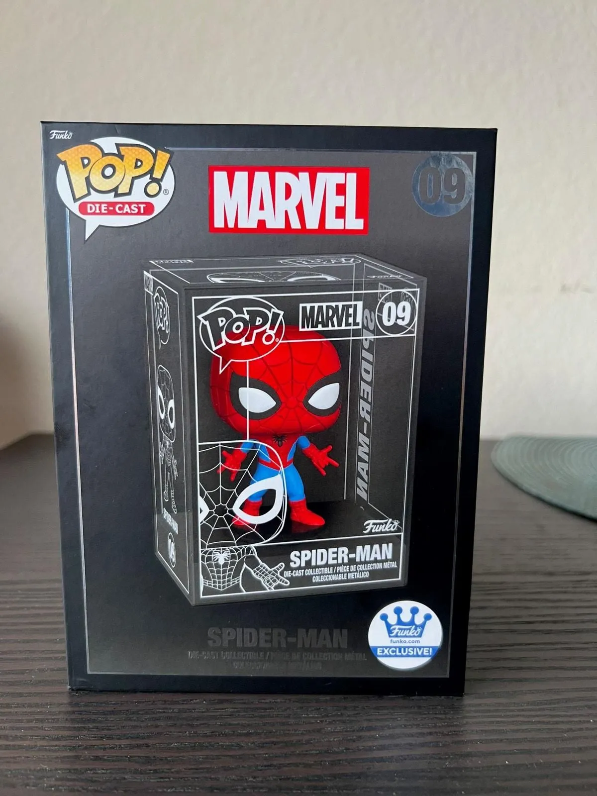 Product image for SEALED CHANCE OF CHASE EXCLUSIVE Spider-man Funko Pop Die Cast #09 Marvel Comics