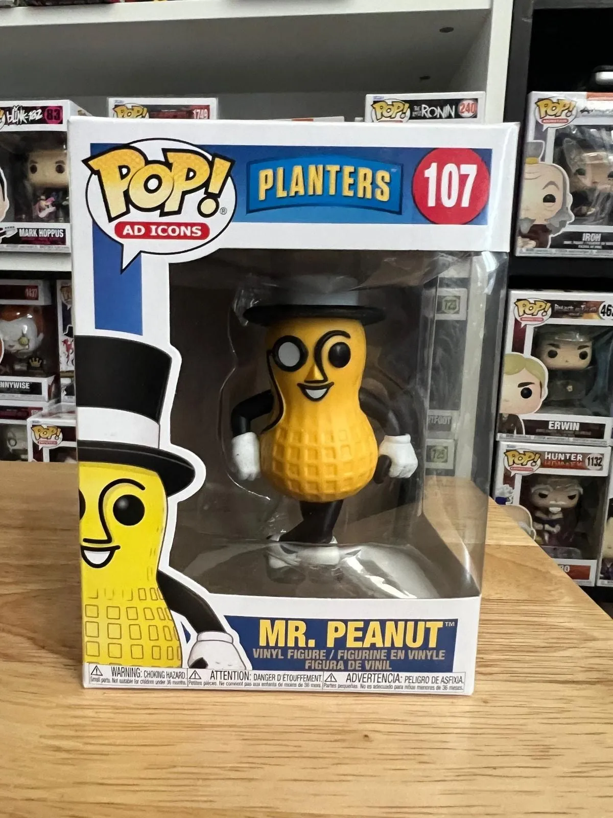 Product image for VAULTED Mr. Peanut Funko Pop #107 Planters Ad Icons Advertising Snacks Mister Mr