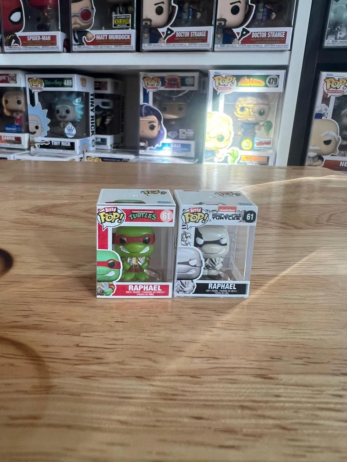 Product image for 2 Raphael #61 Funko Bitty Pops SDCC 4000 PIECE TMNT B&W Teenage Ninja Turtles TV