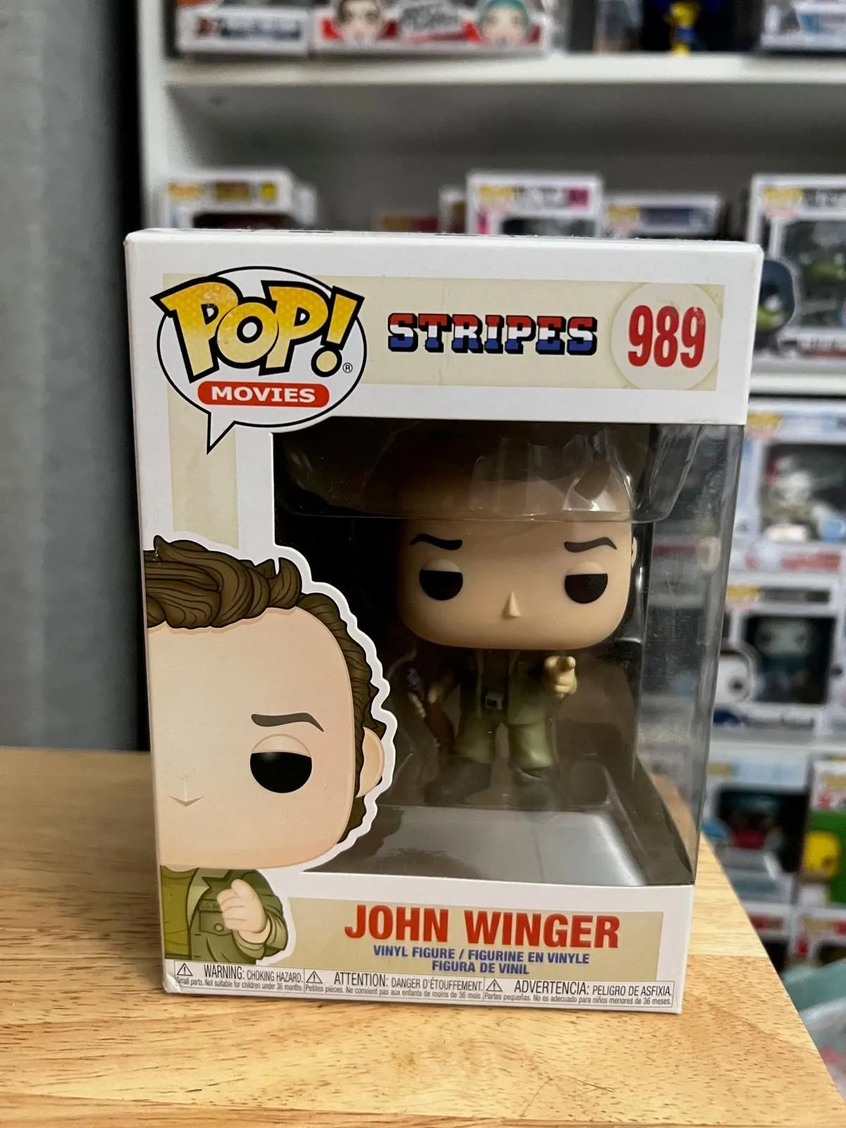 Product image for VAULTED John Winger Stripes Funko Pop #989 Movies Bill Murray Army Military Film