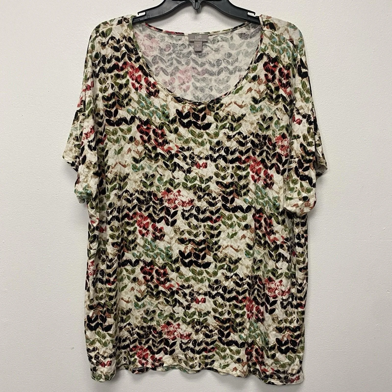Product image for J. Jill Collection Wearever Pullover Women XL Top Multicolor Oversized Stretch - Tops - pre-owned---excellent - J. Jill