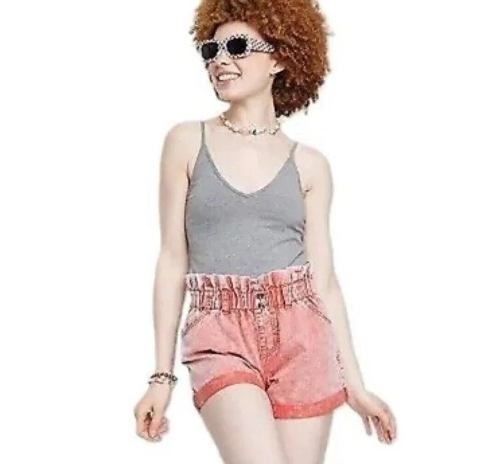 Product image for Wild FableHigh-Rise Pull-On Paperbag Shorts Dark Orange Women’s XXL NWT - new-with-tags - Wild Fable