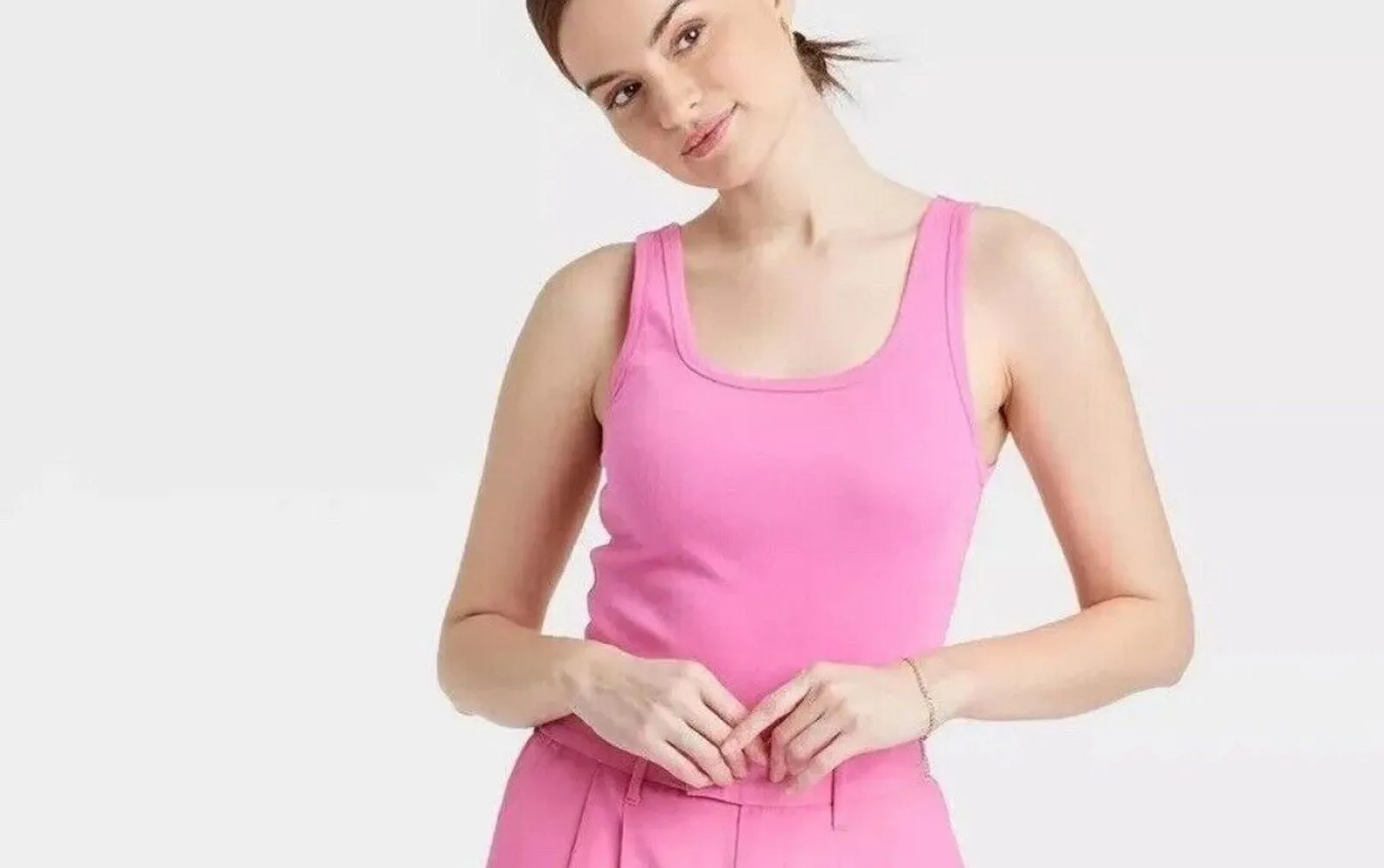 Product image for Women's Slim Fit Tank Top - A New Day Pink XXL NWT - new-with-tags - A New Day