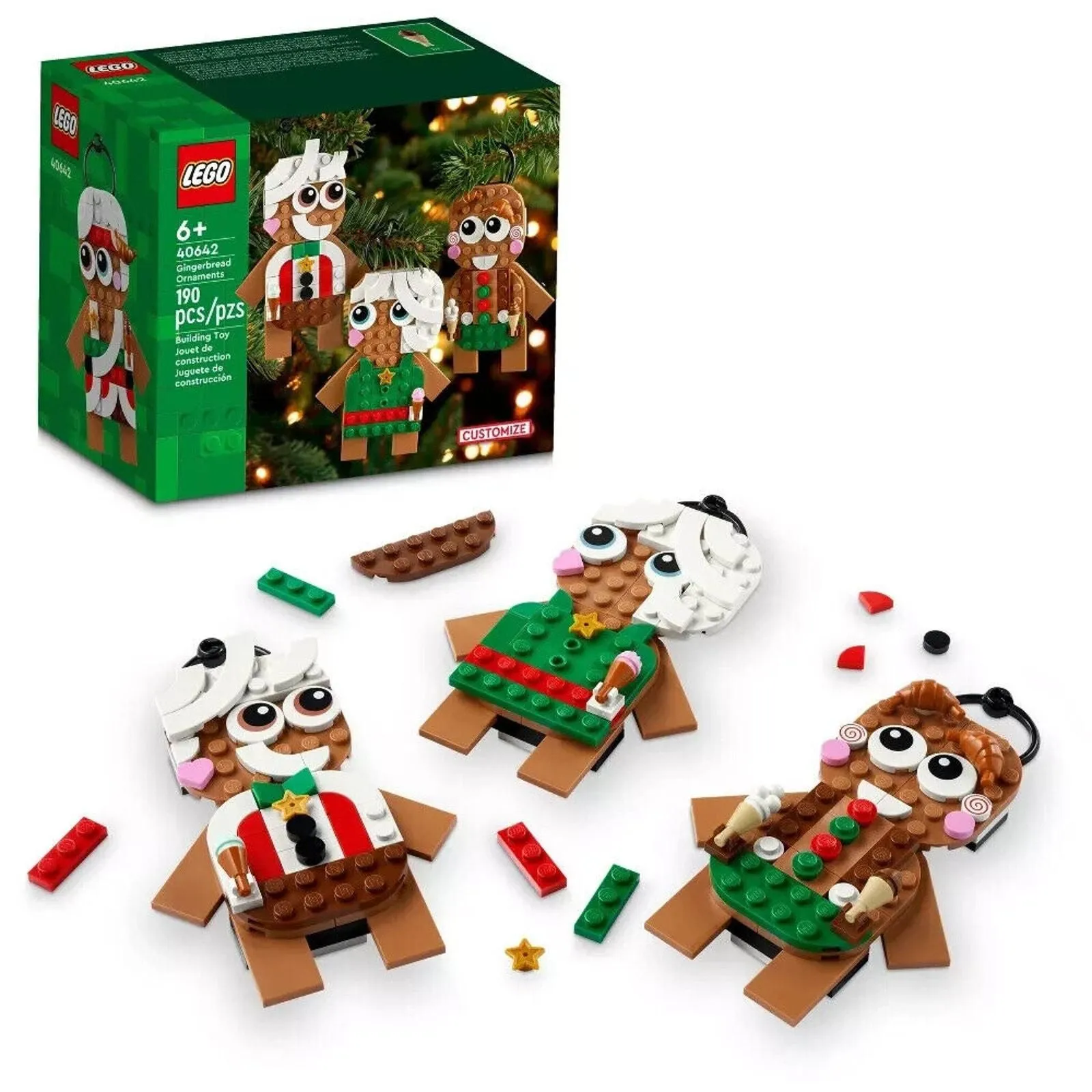 Product image for LEGO Gingerbread Ornaments Building Toy 40642
