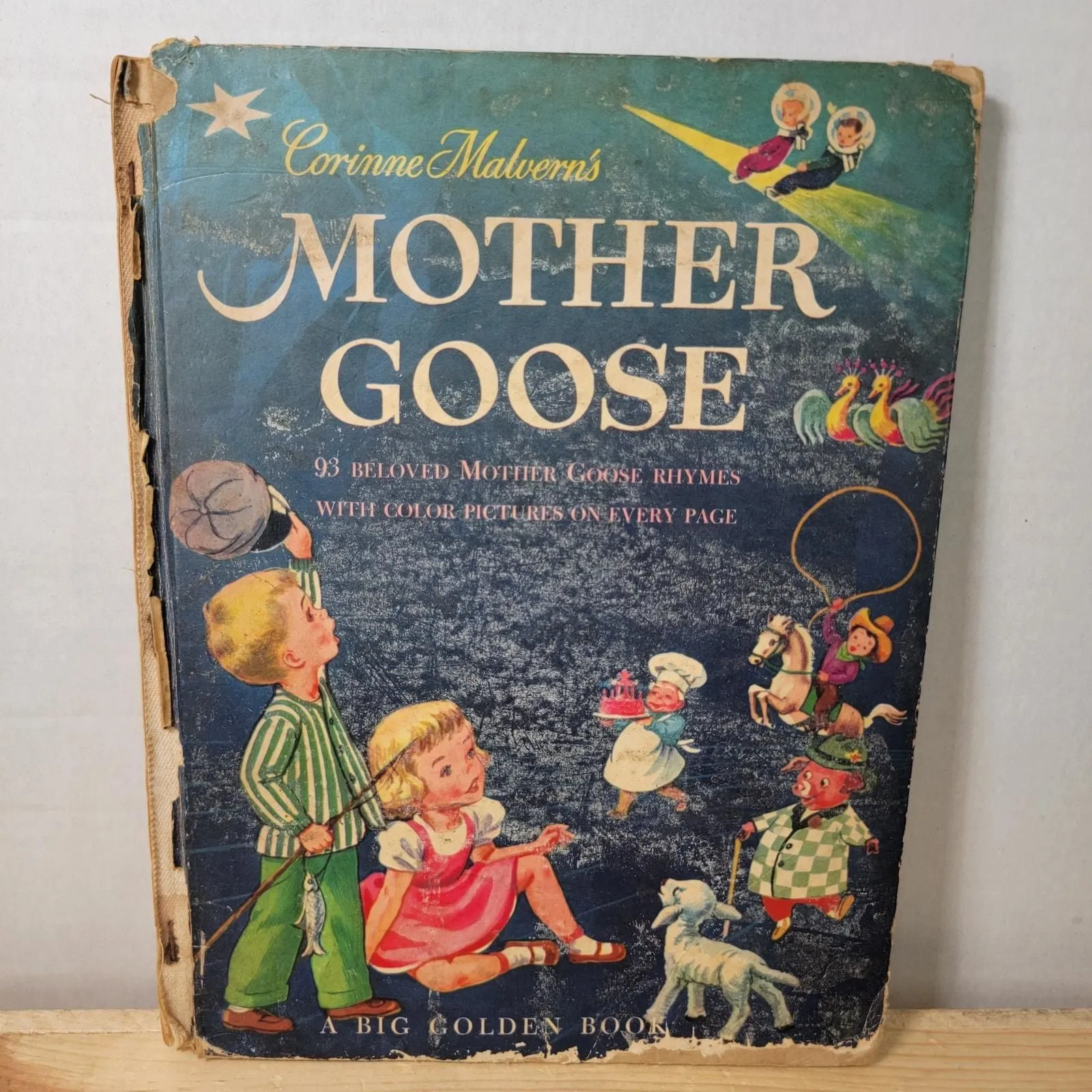 Product image for VINTAGE BOOK Corinne Malvern's Mother Goose hardback (c 1953) A Big Golden Book
