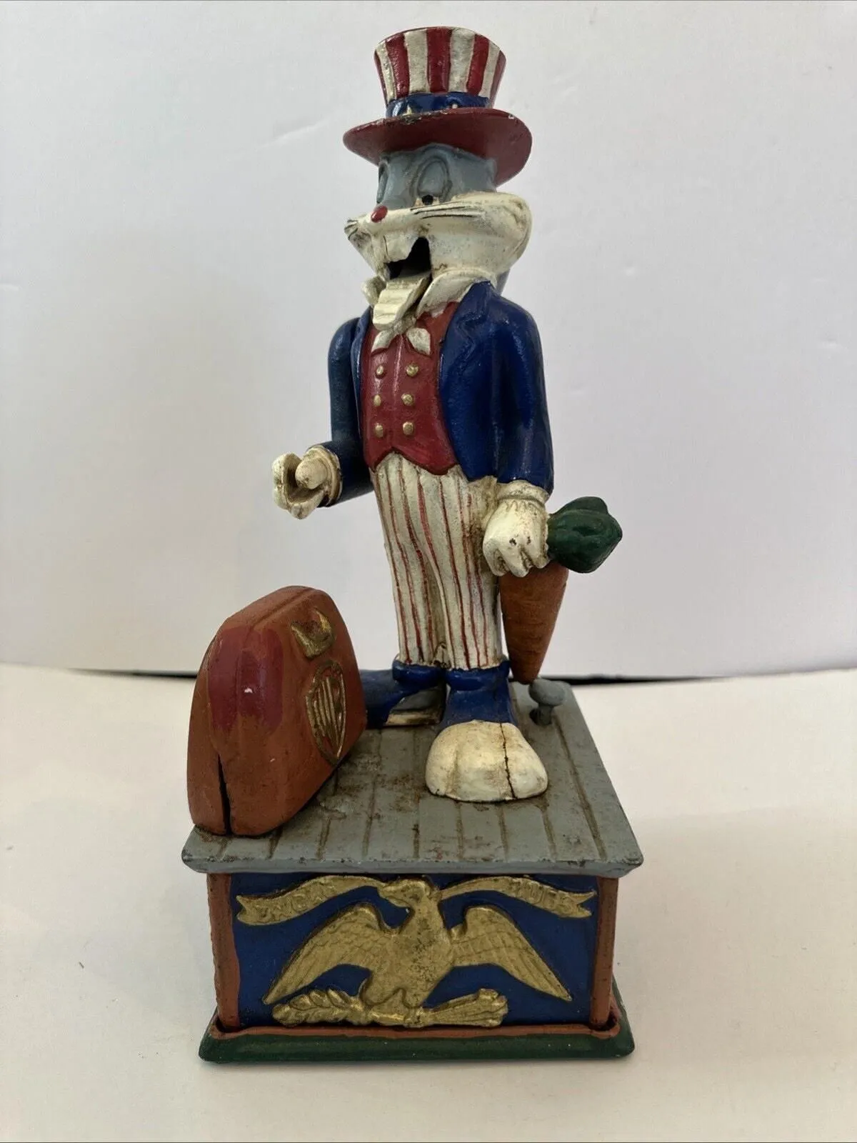 Product image for Bugs Bunny "Uncle Bugs" Cast Iron Mechanical Bank 1990's