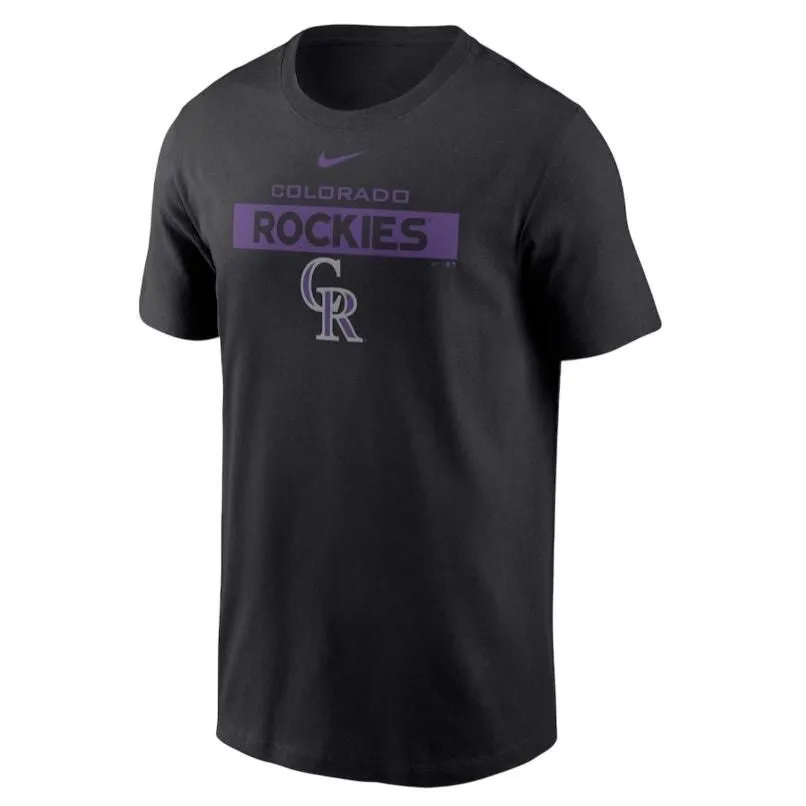 Product image for Nike Men's Colorado Rockies Team T-Shirt in Black, Size M - new-with-tags - Nike