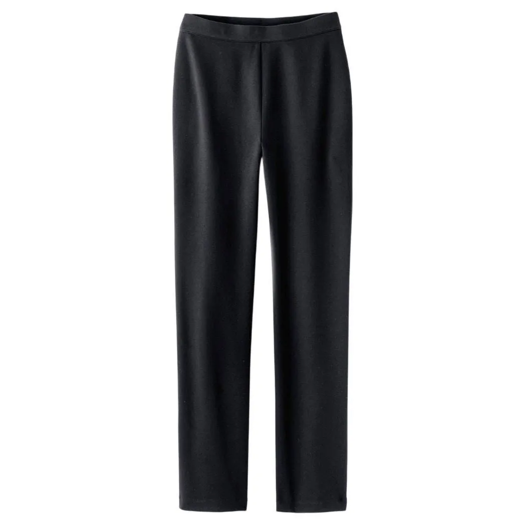 Product image for Coldwater Creek Ponte Perfect Slim Pocket Pants in Black, Size 12 - new-with-tags - Coldwater Creek