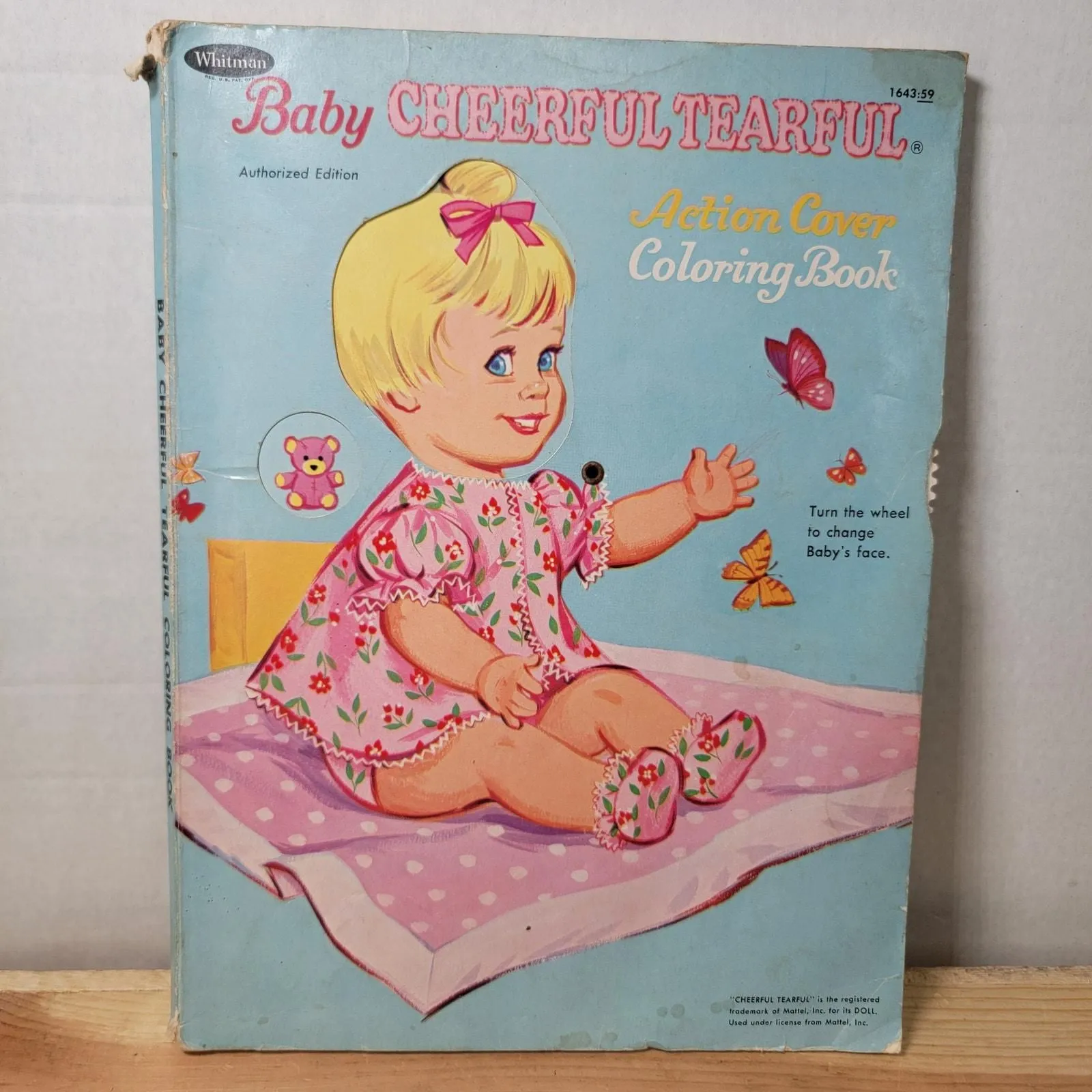 Product image for VINTAGE COLORING BOOK Baby Cheerful Tearful Action Cover (c 1967)