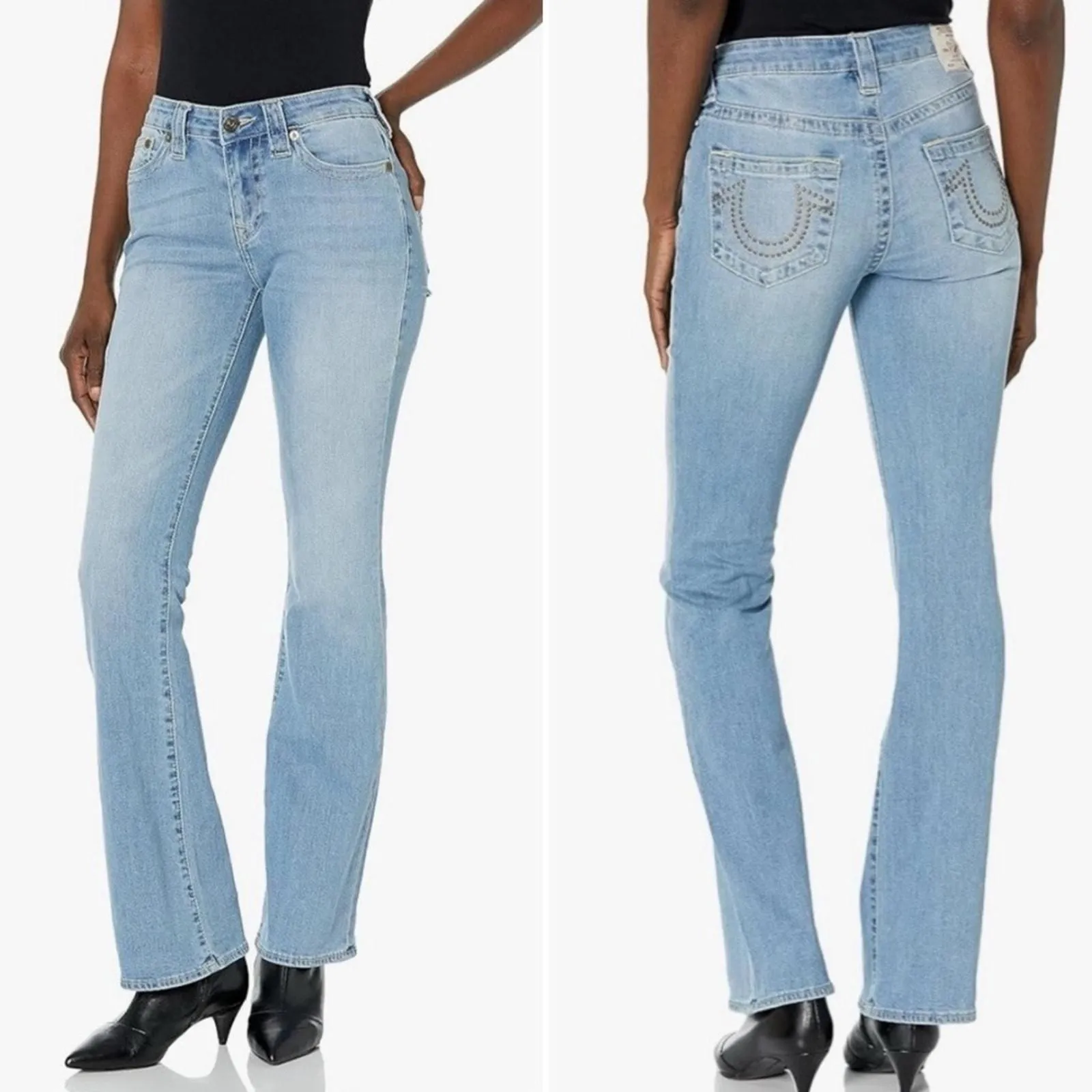 Product image for NWT TRUE RELIGION Becca mid rise bootcut jeans light refresh wash, size 29. - True Religion