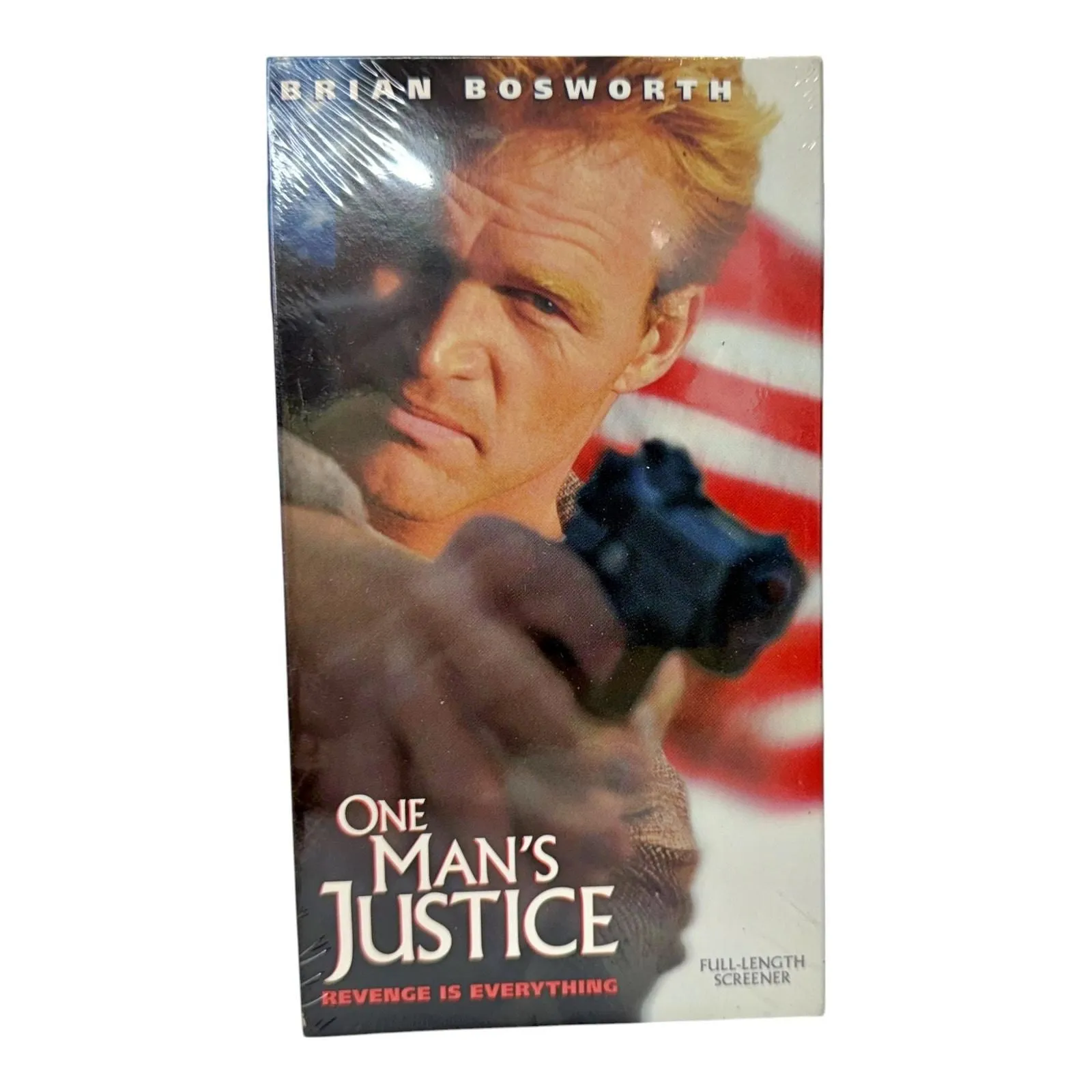 Product image for One Man's Justice VHS Screener Demo Promo SEALED 1996 Brian Bosworth