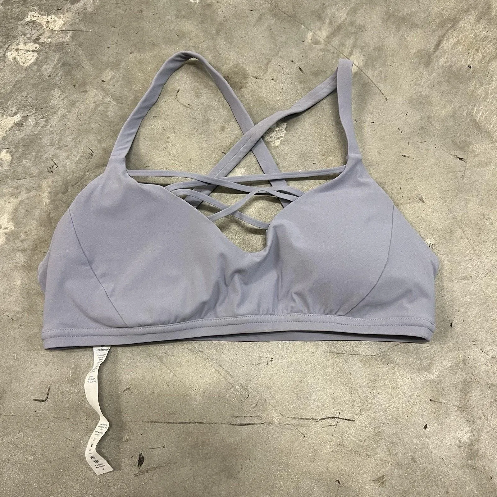 Product image for Lululemon Size 8 US Laced With Intent Bra Misty Moon Purple Light Support - Lululemon