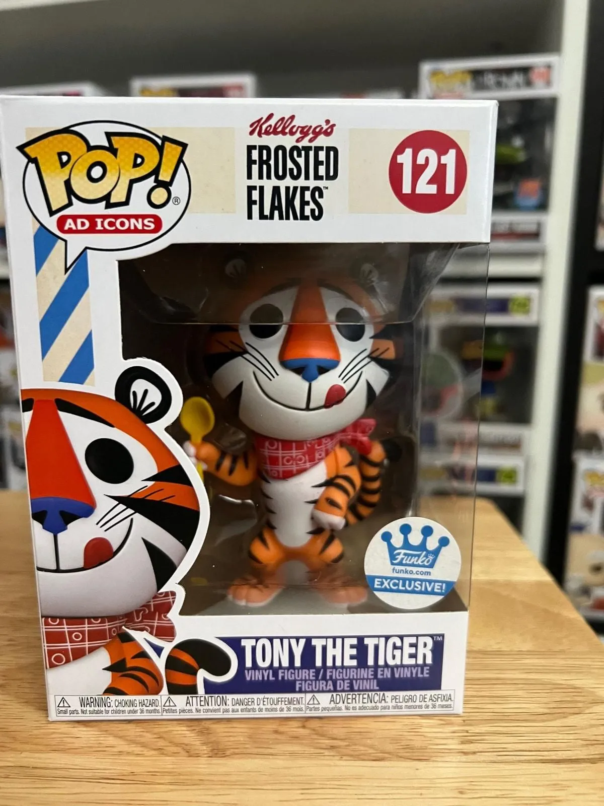 Product image for VAULTED EXCLUSIVE Classic Tony Tiger Funko Pop #121 Frosted Flakes Cereal Ad