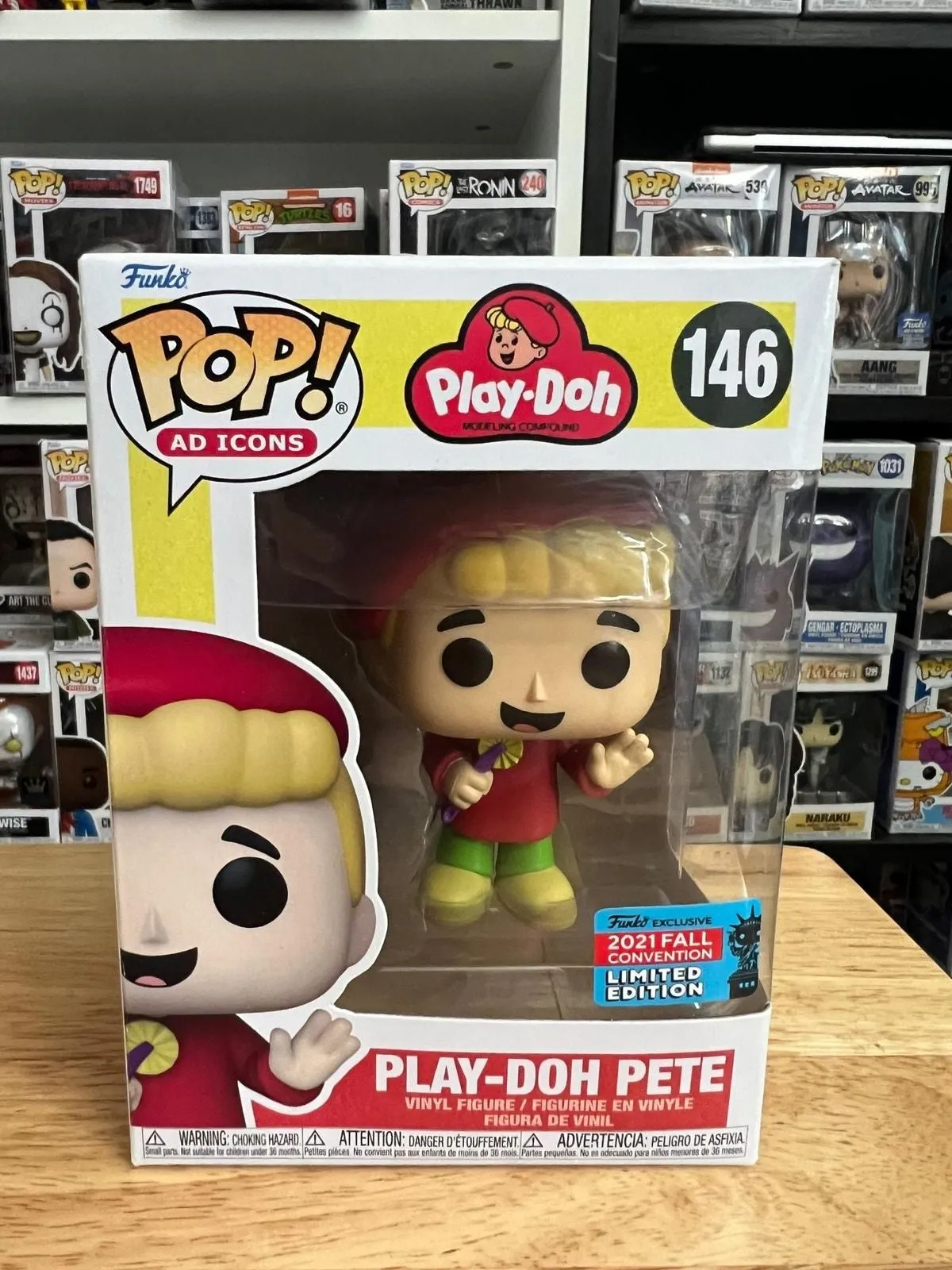 Product image for VAULTED LIMITED EDITION EXCLUSIVE Play-Doh Pete Funko Pop #146 Red Ad Icons Toys