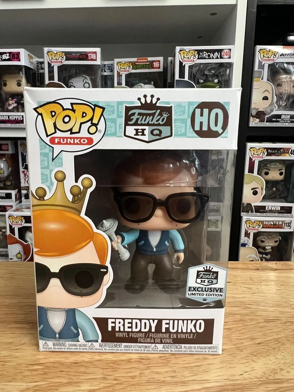 Product image for VAULTED EXCLUSIVE LIMITED EDITION HQ Freddy Funko Pop Headquarters Everett Ad LE