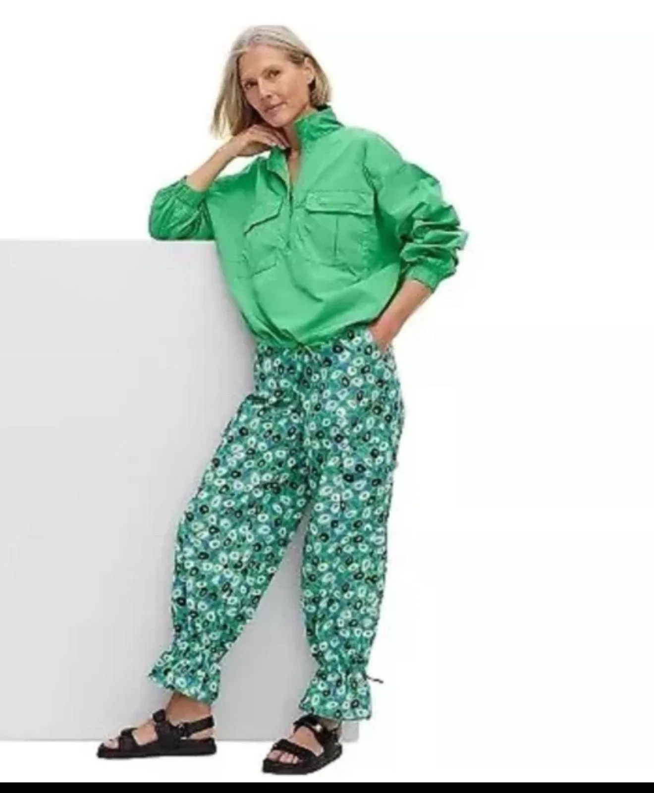 Product image for Diane Von Furstenberg Pants Womens Jazz Dot Green Cargo DVF/Target XXL - new-without-tags - Diane von Furstenberg for Target