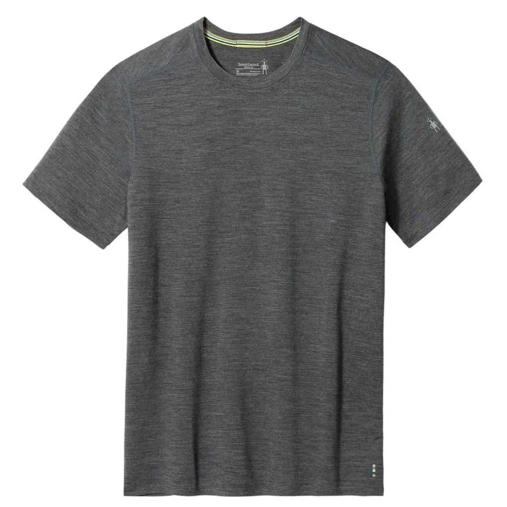 Product image for Smartwool Mens Merino Short-Sleeve Tee in Iron Heather, Size M - SmartWool