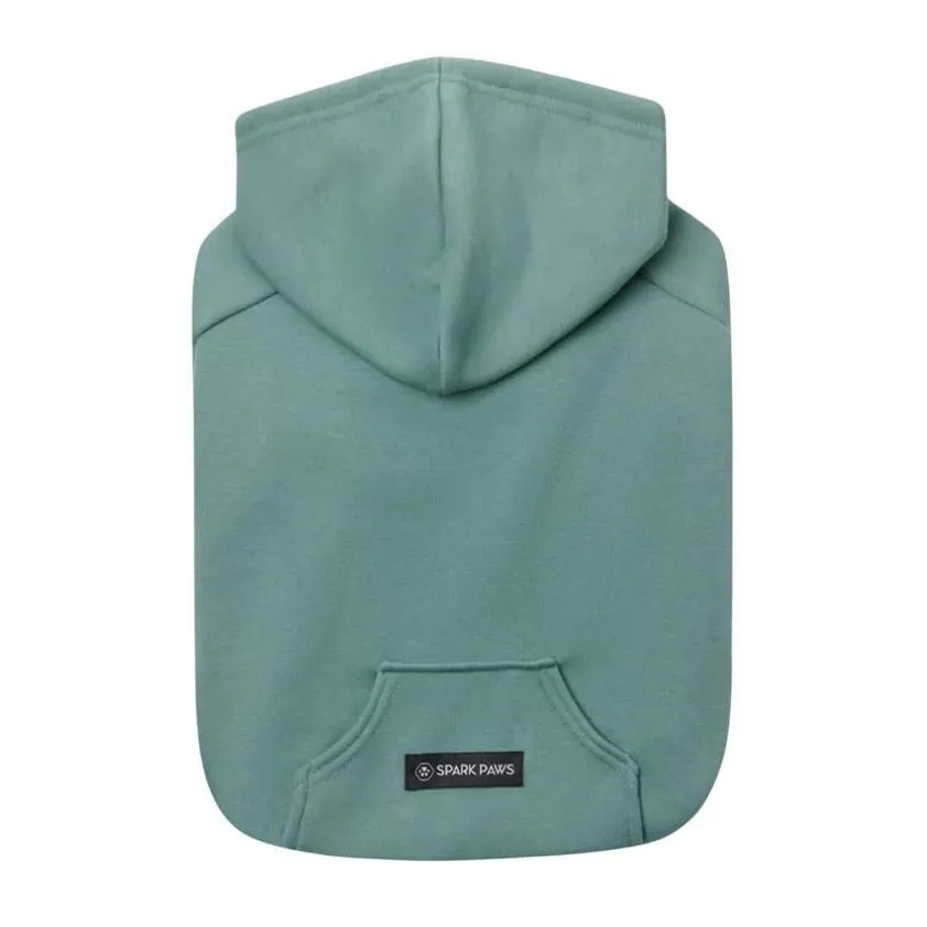 Product image for Spark Paws Essential Dog Hoodie in Turquoise, Size M