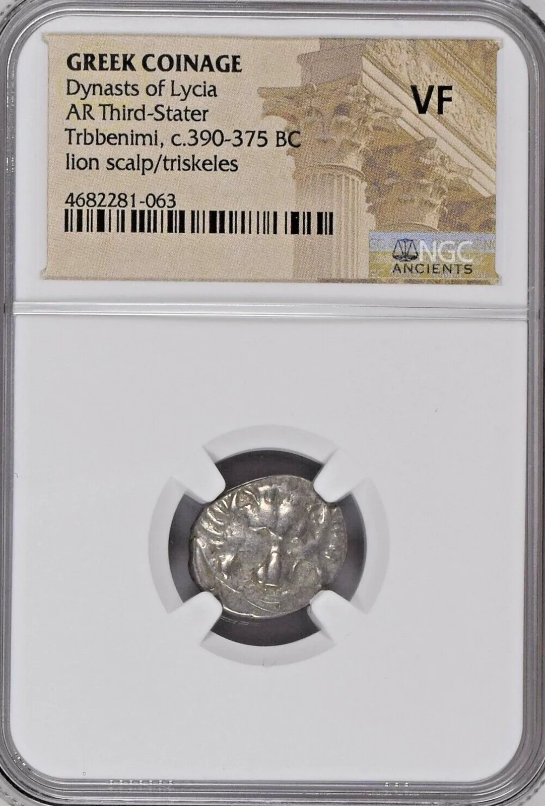Product image for 390-375 BC Greek Dynasts of Lycia Trbbenimi AR Third Stater NGC VF Story Vault - Coins, non-U.S. currency
