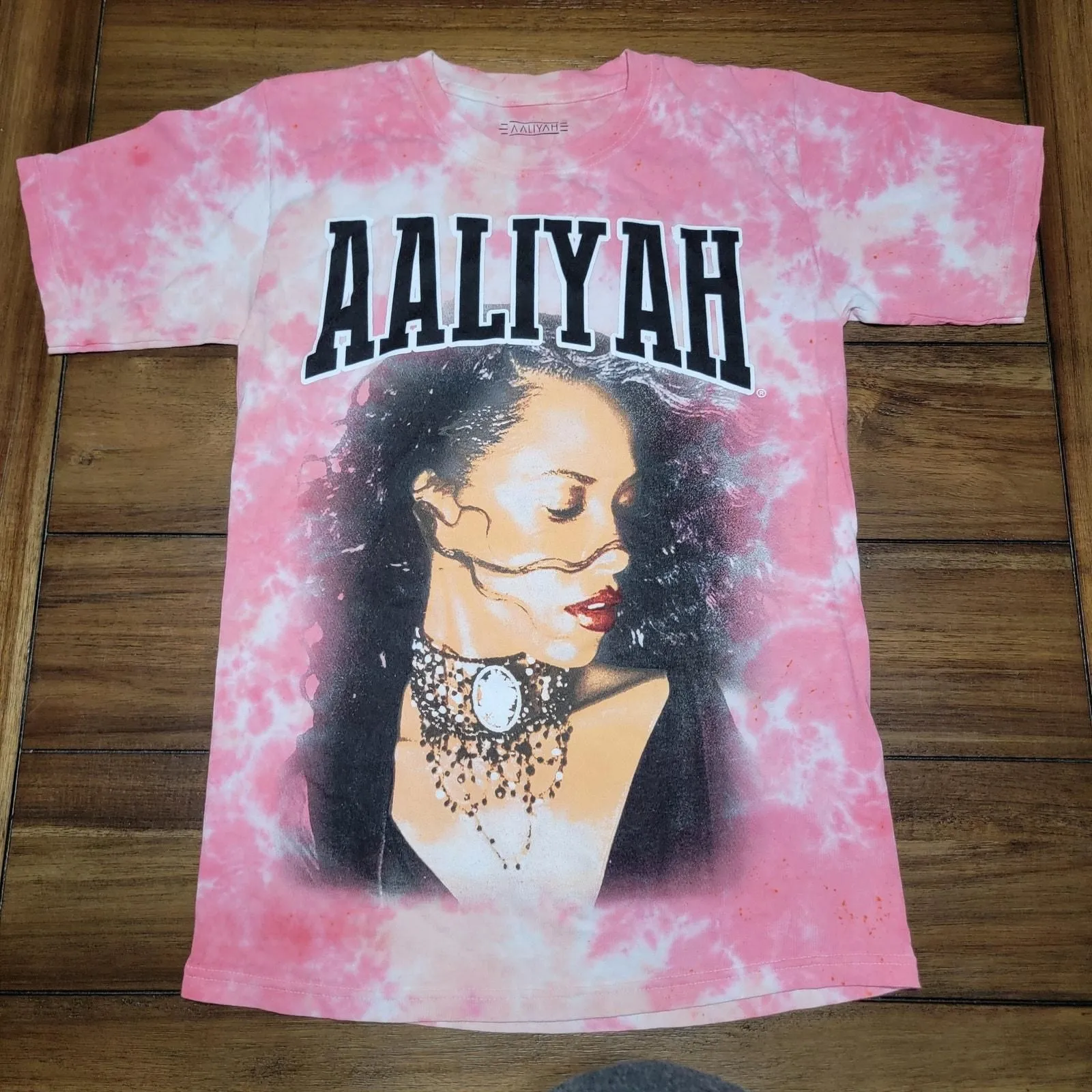 Product image for Aaliyah SS Pink Tie-Dye Unisex Tee - Size Small