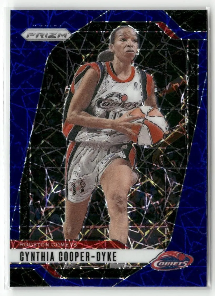 Product image for 2024 Panini Prizm WNBA #21 Cynthia Cooper-Dyke Blue Velocity Prizms