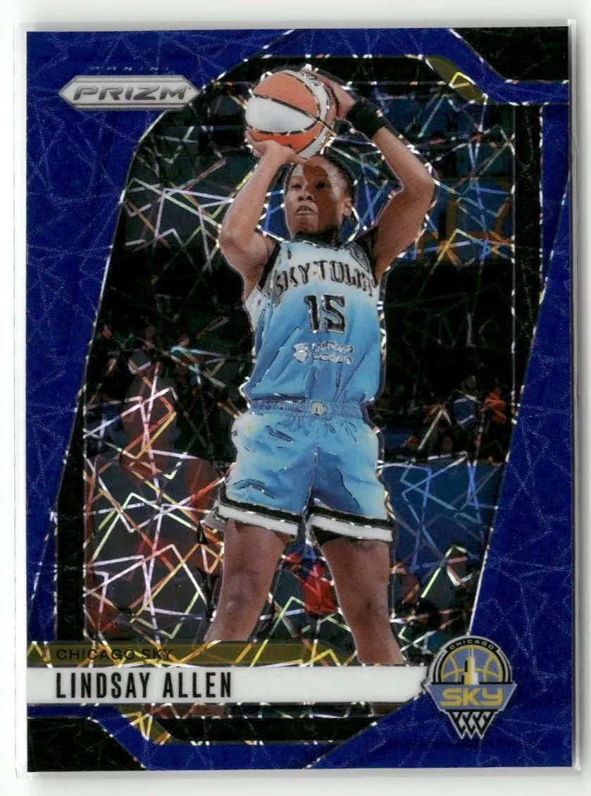 Product image for 2024 Panini Prizm WNBA #107 Lindsay Allen Blue Velocity Prizms