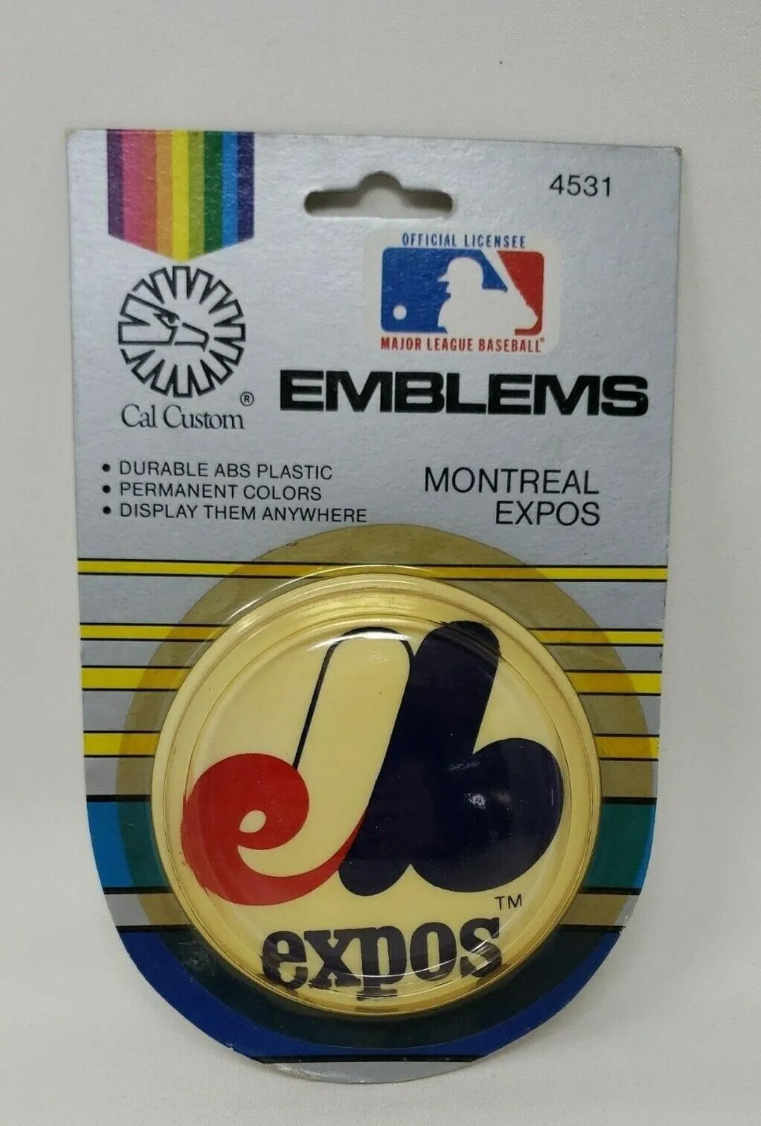 Product image for 1984 Cal Customs Montreal Expos Plastic Vehicle Emblem U294