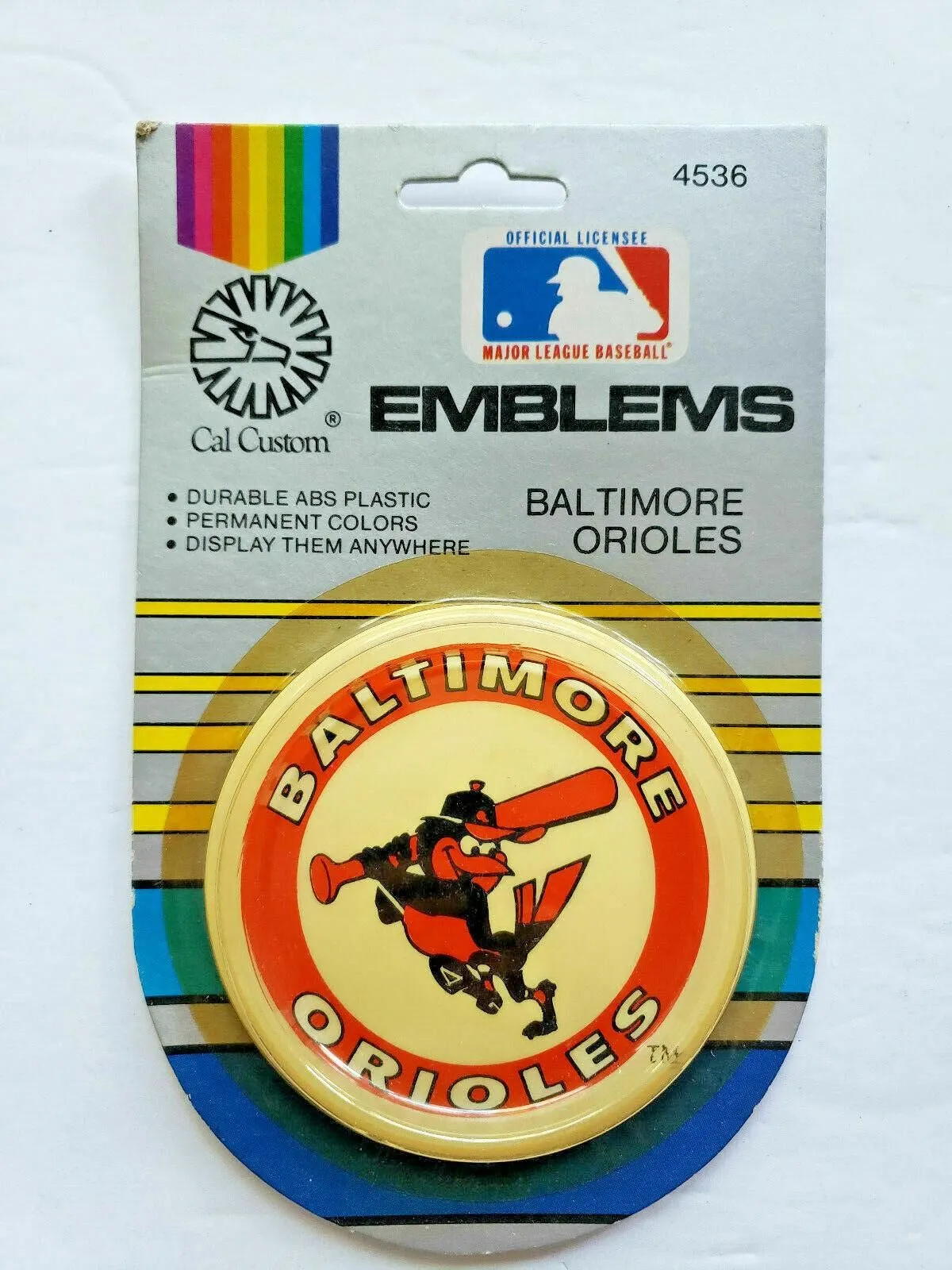 Product image for Vintage Cal Customs Baltimore Orioles Vehicle / Emblem V2