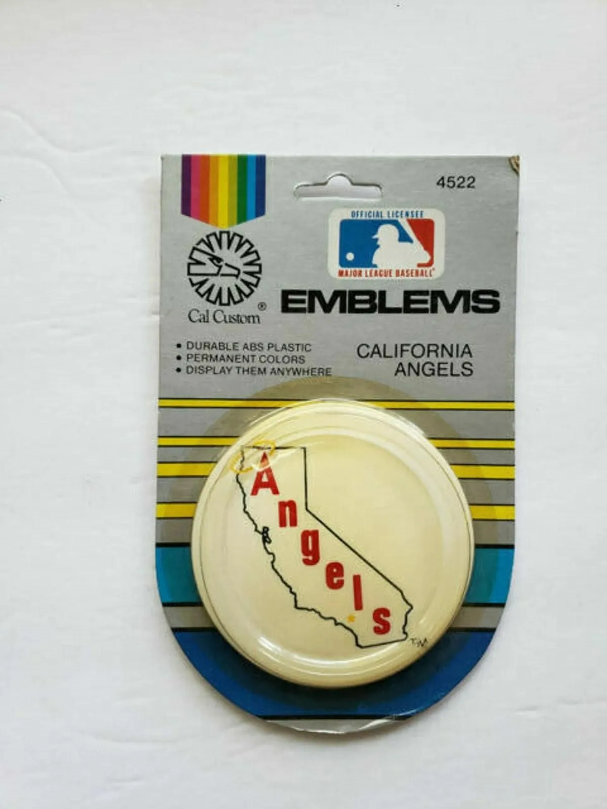 Product image for 1984 Cal Customs MLB California Angels Vehicle / Emblem NOS U294