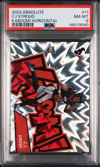 Product image for 2023 PANINI ABSOLUTE KABOOM! HORIZONTAL CJ STROUD #11 PSA NM-MT 8