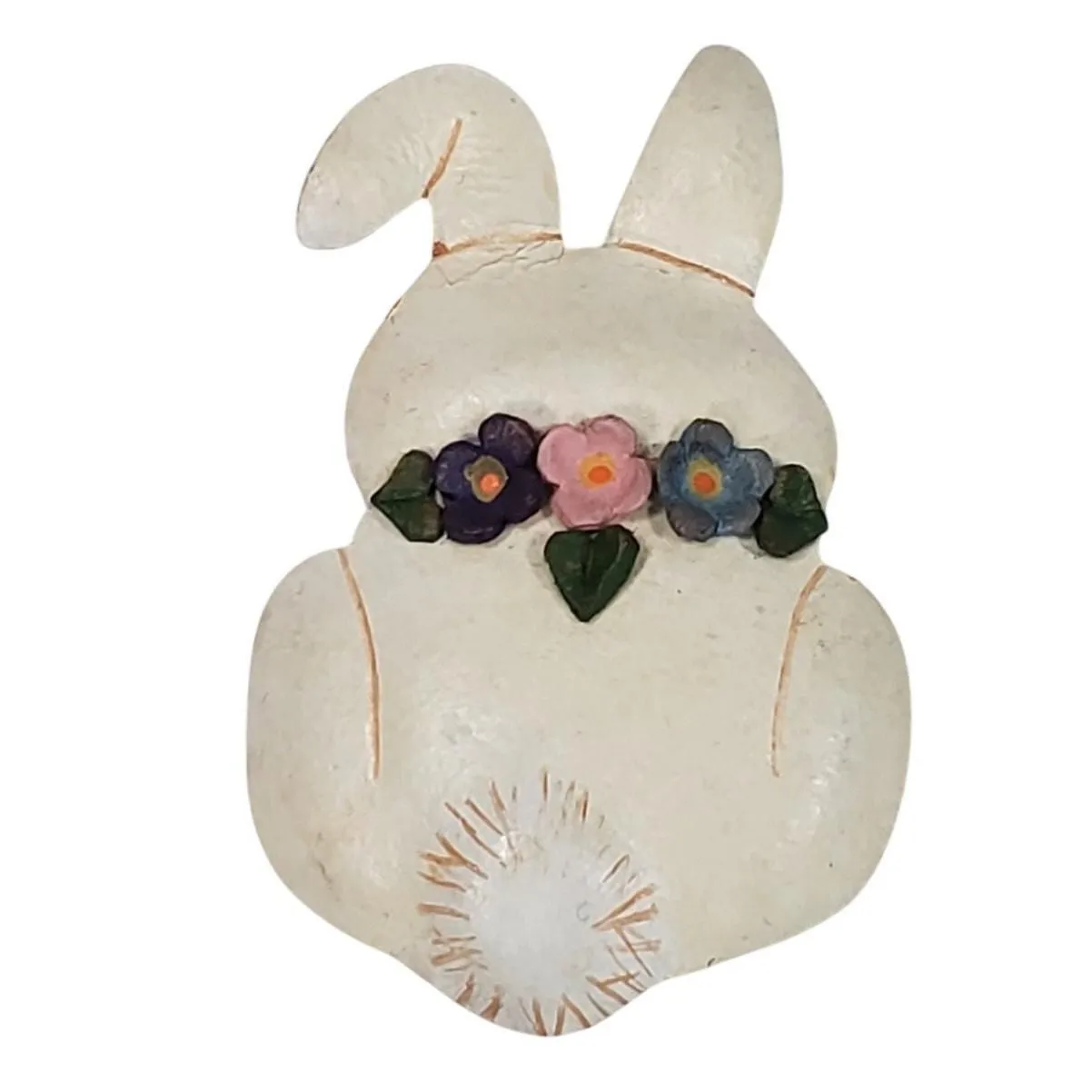 Product image for Bunny Brooch Handmade 2" Easter Pin Vtg Unsigned Rabbit Easter Handmade - pre-owned---good