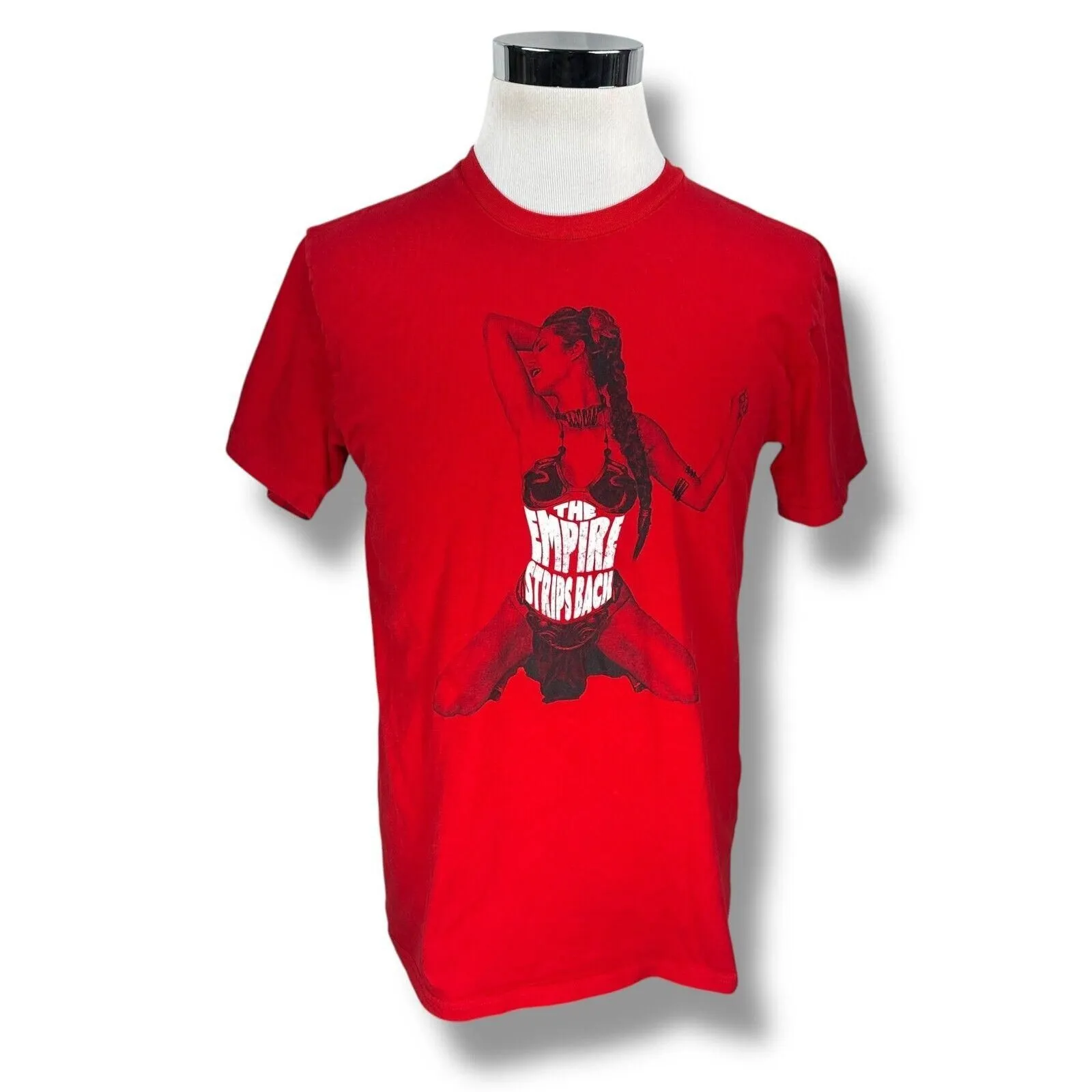 Product image for The Empire Strips Back T-Shirt Mens Large Giant Panda King Red Cotton Parody Tee - pre-owned---good - Giant