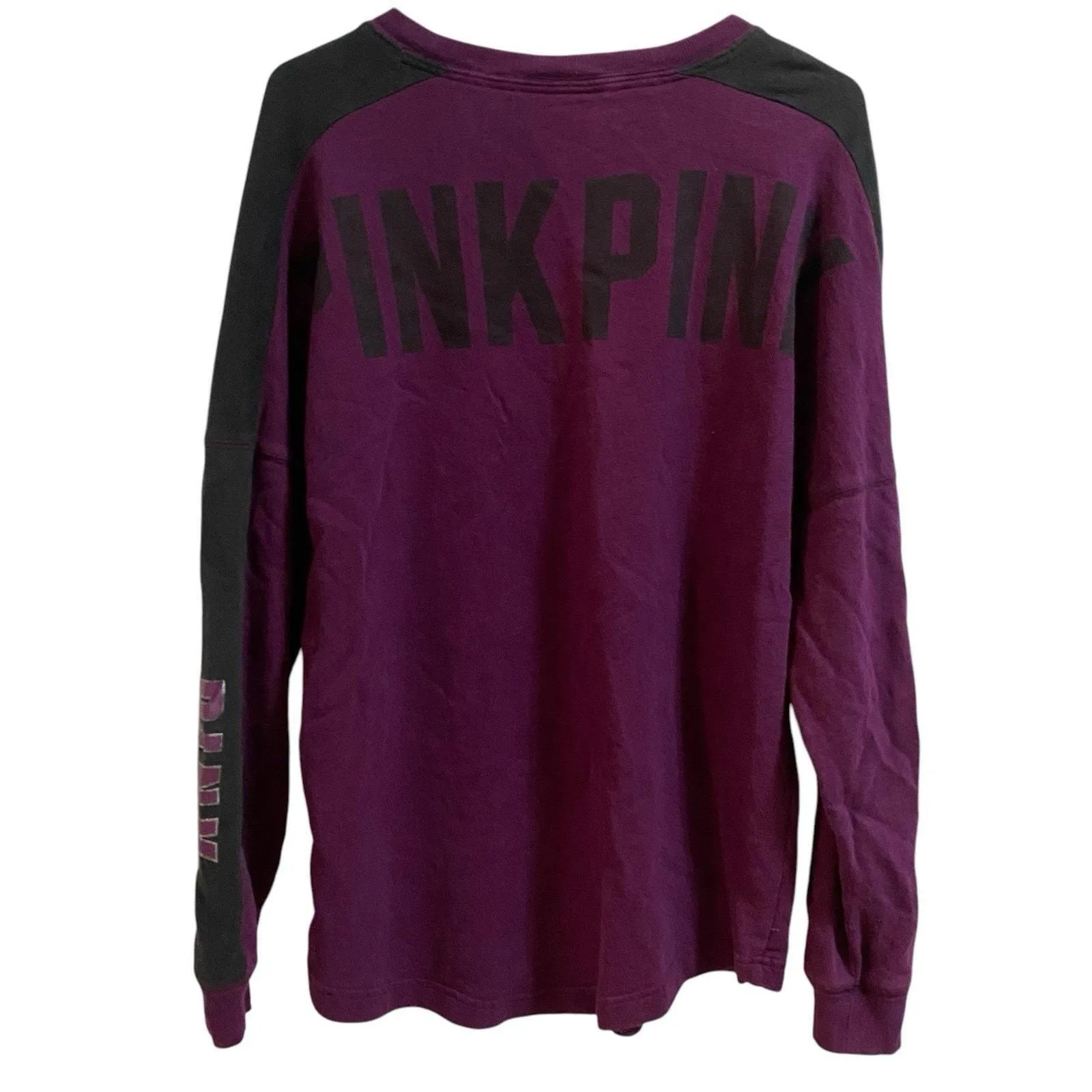 Product image for Spell Out PINK Victoria Secret purple long sleeve graphic sweater Pullover - XS - Sweaters - pre-owned---good - PINK Victoria's Secret