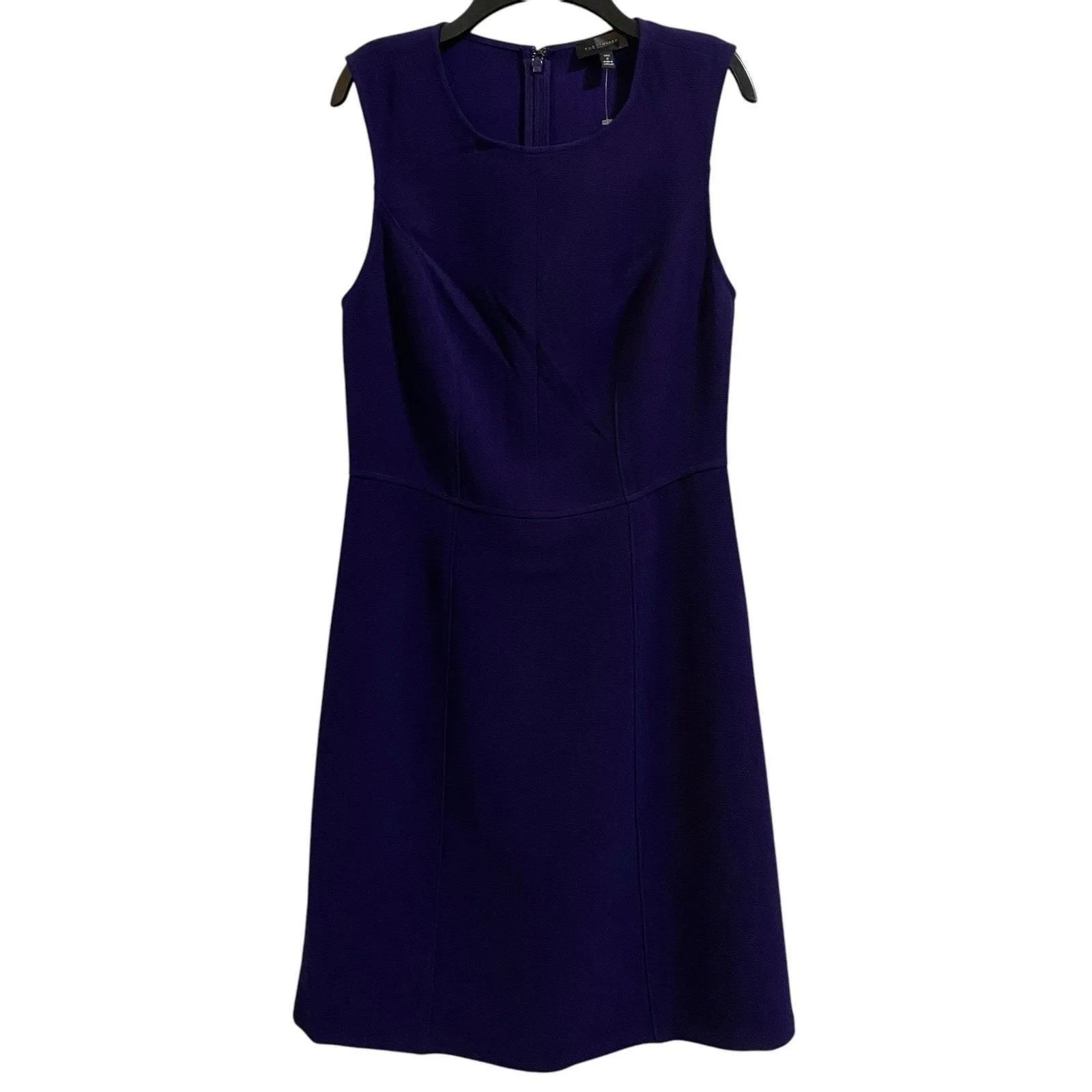 Product image for The Limited Women Purple Sleeveless Aline Dress 2 Tall Office Workwear Career -  2 Tall - Dresses - new-without-tags - The Limited