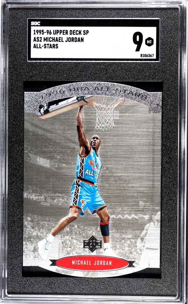 Product image for 1995 Upper Deck SP Michael Jordan #AS2 All Stars SGC 9 - 1995 - Basketball - AS2 - Upper Deck - Michael Jordan - 1995 Upper Deck SP - 42 - 38 - All Stars - Yes