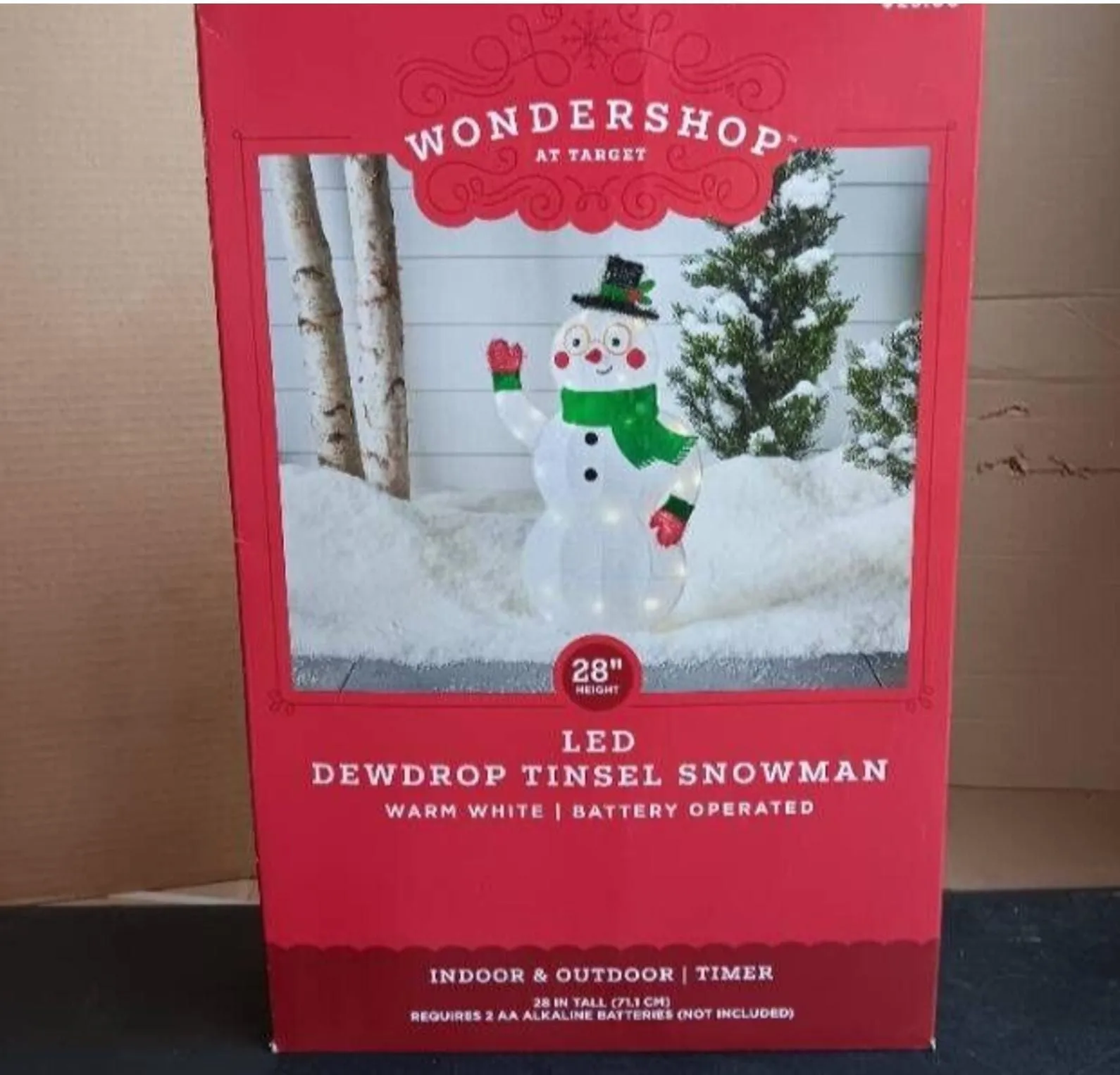Product image for Wondershop Target Lit Tinsel Snowman 28” Christmas Holiday