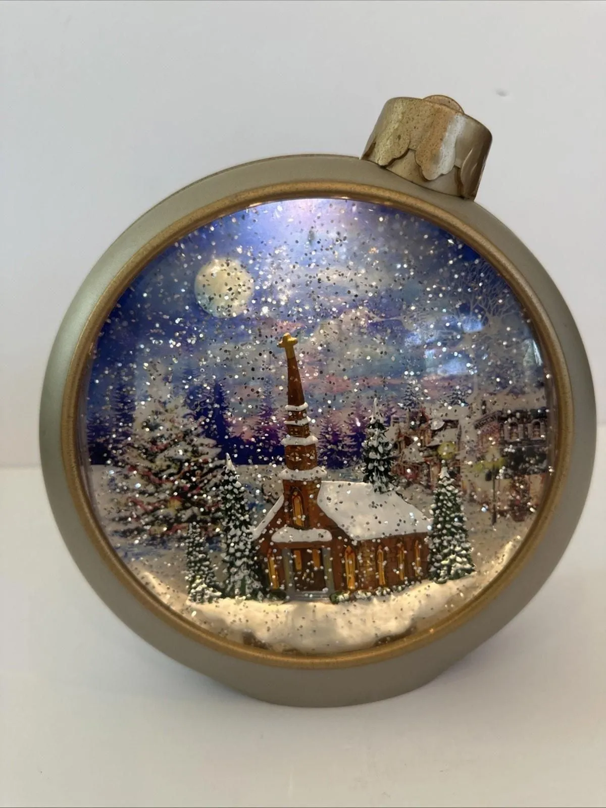 Product image for Mr. Christmas Illuminated Animated Glitter Oversized Jumbo Ornament Snowglobe