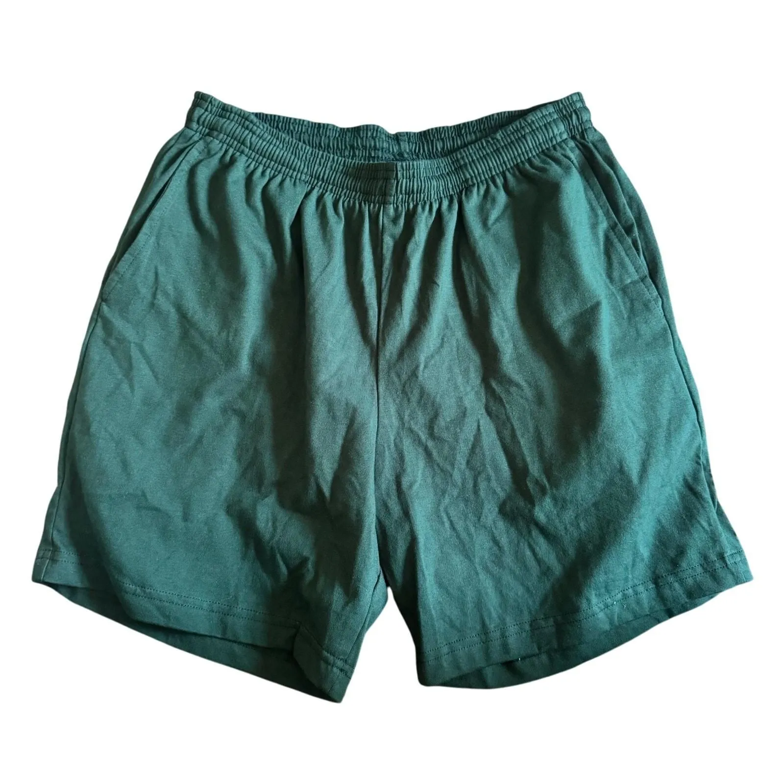 Product image for Los Angeles Apparel Unisex Mid-Length Heavy Jersey Shorts in Green, Size S - Los Angeles Apparel