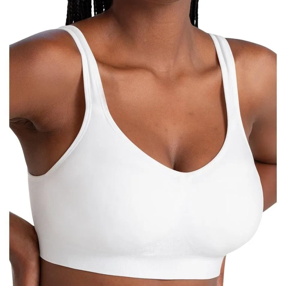 Product image for Shapermint Essentials Everyday Comfort Wireless Shaping Bra in White, Size XL - new-with-tags - Shapermint 