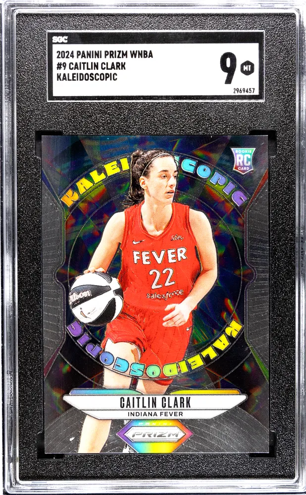 Product image for 2024 Panini Prizm Wnba Caitlin Clark #9 Kaleidoscopic SGC 9 - 2024 - Basketball - 9 - Panini - Caitlin Clark - 2024 Panini Prizm Wnba - 2 - 1 - Kaleidoscopic - Yes