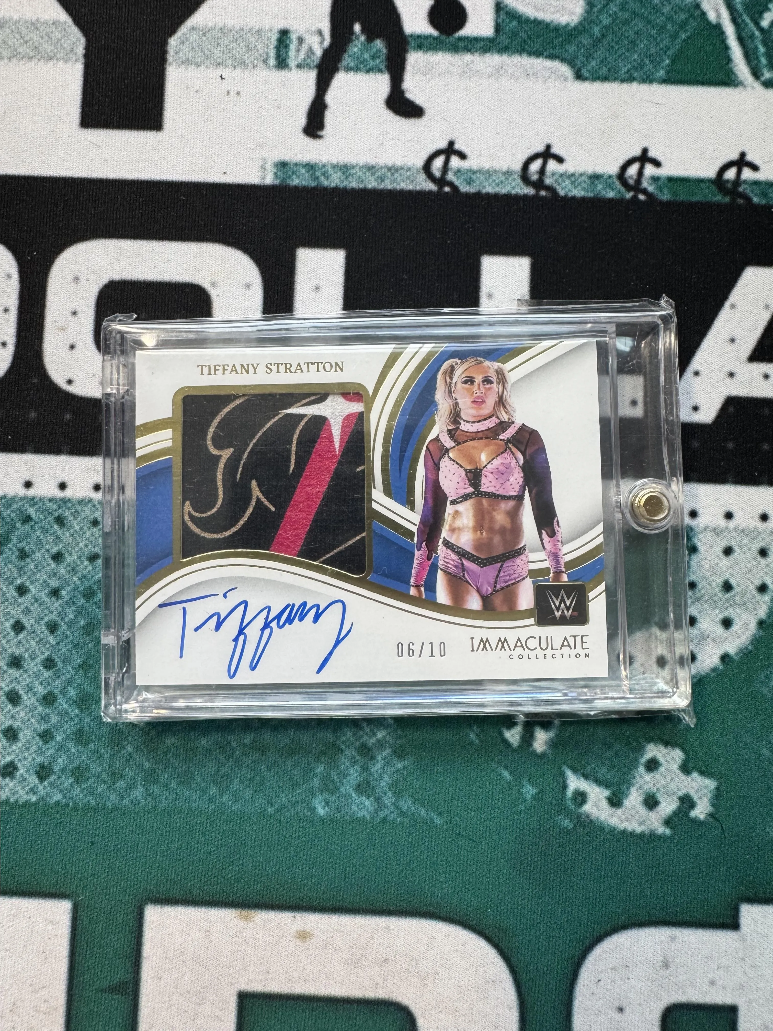 Product image for 2023 Panini Immaculate Tiffany Stratton #PM-TST GOLD 06/10 Patch Auto - Tiffany Stratton - 2023 - Wrestling - PM-TST - Patch, 06/10 - WWE - Panini - Tiffany Stratton - 2023 Panini Immaculate - Yes