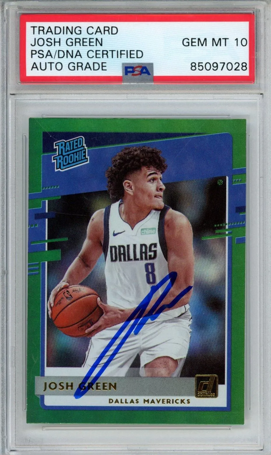 Product image for 2020 DONRUSS JOSH GREEN #234 GREEN PSA DNA